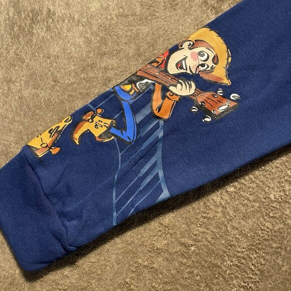 NWT Disney Outfit Kids Large 9/10 Navy Blue Joggers Set Sweatshirt Mickey Stitch - Picture 5 of 5